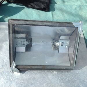 Black and Silver Outdoor Floodlight